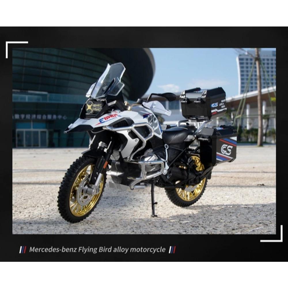 Simulation 1/10 Scale BMW R 1250 GS Adventure Alloy Motorbike Model Children Alloy Motorcycle Model Toy Collection Home Decor