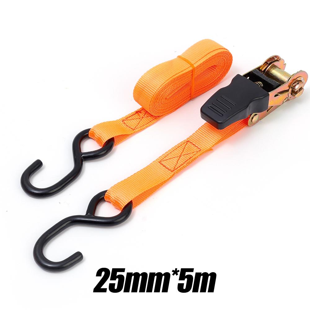 

5 м Грузовой ремень Натяжитель с храповым механизмом Фиксированный натяжитель для грузовиков Портативный автомобиль Мотоцикл Транспорт Багаж Предметы Затягивающие фиксированные ремни оранжевый