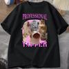 Professional Yapper Cat Graphic T Shirts Women Short Sleeve T-shirts Casual O Neck Printed Tshirt Streetwear Summer Tops
