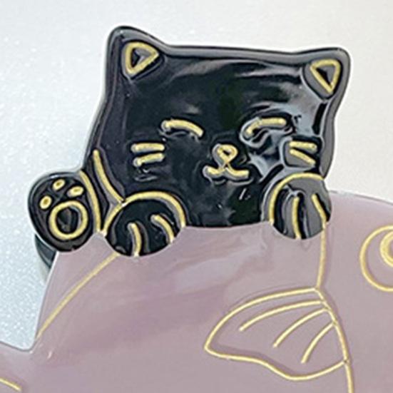 Girl Hair Clip Cartoon Cat Fish Shape Hair Claw Anti-slip Teeth Back Head Shower Hair Clip Hair Accessories