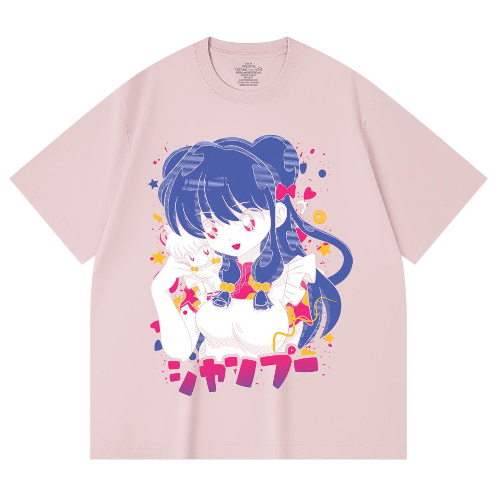 230 Gsm 100% Cotton Ranma 12 V3 Shampoo Print Unisex Heavy Cotton T Shirt
