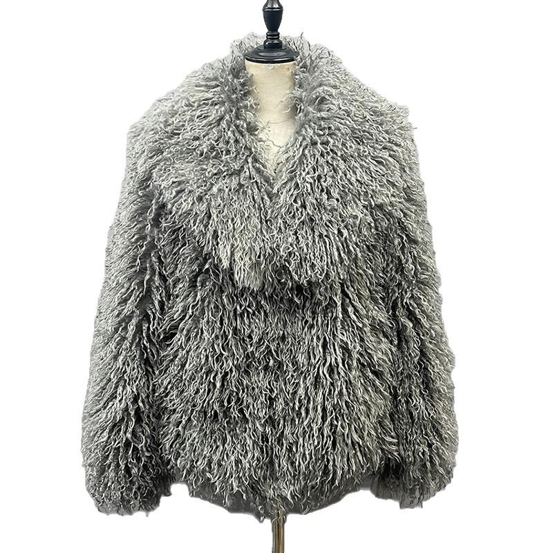 2025 Winter Women's Faux Fur Fleece Coat - European & American Style Imitation Lambskin Top