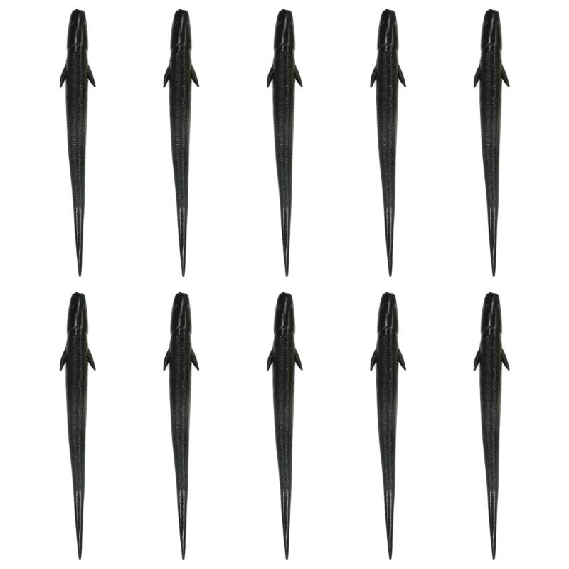 10pcs Soft Fishing Lures 10cm 3g Artificial Loach Baits for Trout Swimbait Wobbler Fishing Lures Fishing Baits чёрный