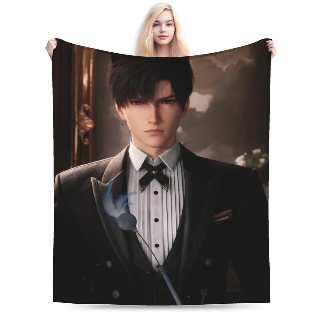 Love And Deepspace Zayne Blanket Fleece Printed Multi-function Warm Throw Blanket for Bedding Travel Quilt