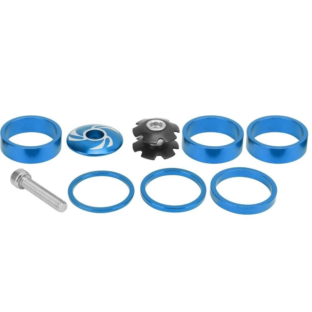 9Pcs Aluminium Alloy Bike Headset Spacer 28.6mm Easy Installation Bicycle Handlebar Stem Spacers Handlebar Stem Spacers