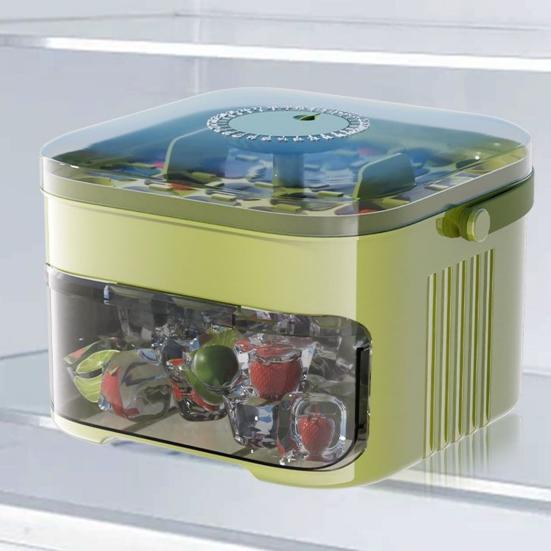 Ice Cube Mold with Lid And Ice Shovel Stackable Double Layer Ice Tray Pull-Out Ice Drawer Ice Cube Maker for Cocktail Whiskey