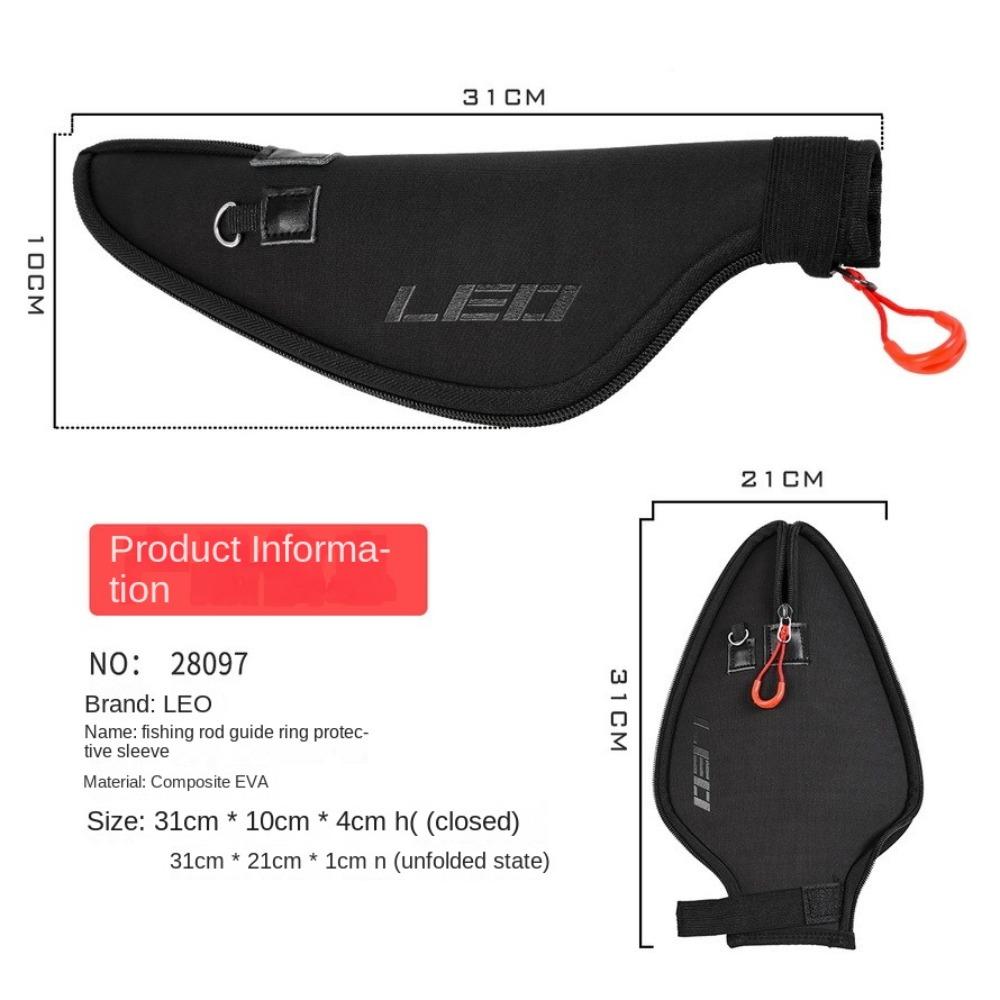 High Quality EVA Fishing Rod Protection Sleeve Tip Guide Rings Case Zipper Opening Tear Resistance Guide Ring Protection Sleeve