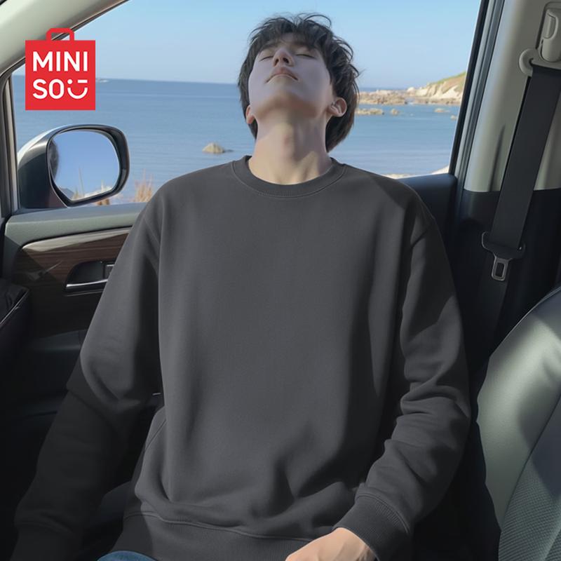 

MINISO Men s Casual Loose Fit Round Neck Sweatshirt 2XL
