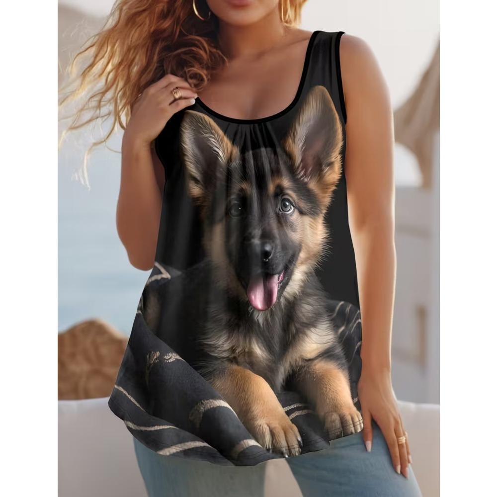 Fashion Vest Animal Print 3D Printing Women s Summer Casual Round Neck Vest Off Shoulder Sleeveless Vest Women s Top 3XL