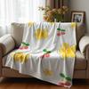 White Snow Bubble Cartoon Anime Print Flannel Blanket Soft Warm Throw for Kids Bedroom Sofa Christmas Office Car