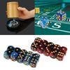 20 Pcs Acrylic 6 Sided Dices Round Corner Double Color Dices Mahjong Accessory