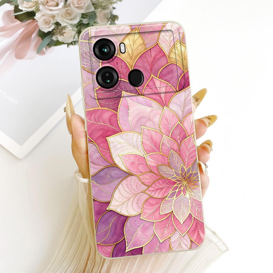 For Itel P40 Plus Case P683L Luxury Candy Painted Cover Soft TPU Matte Phone Case For Itel P40 P 40 ItelP40 P40+ Back Cover Bags