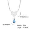 Triquetra Irish Knot Wicca Pendant Necklace Crystal Water Drop Neck Chain Choker Women Stainless Steel Witch Knot Jewelry