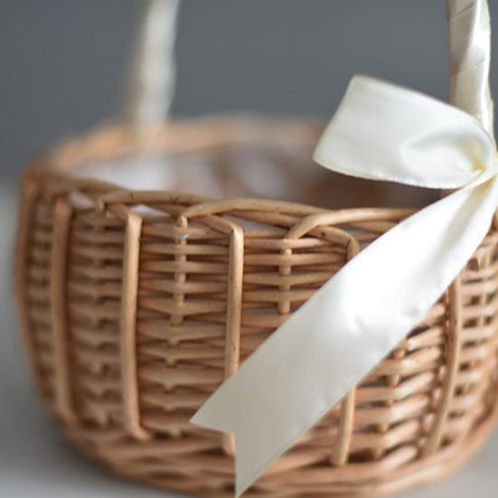 Mini Cestino Intrecciato In Vimini Con Manico – Multiuso Per Bomboniere, Picnic, Fiori E Home Decor – 20x18 Cm