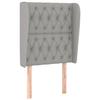 VidaXL Headboard with Ears Light Grey 83x23x118-128 Cm Fabric3118266