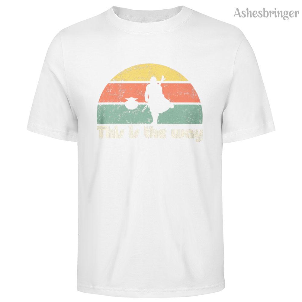 Vīriešu kokvilnas Jedi The Retro Way grafisks T-krekls, ielas ikdienas stila T-krekls vīriešiem un sievietēm