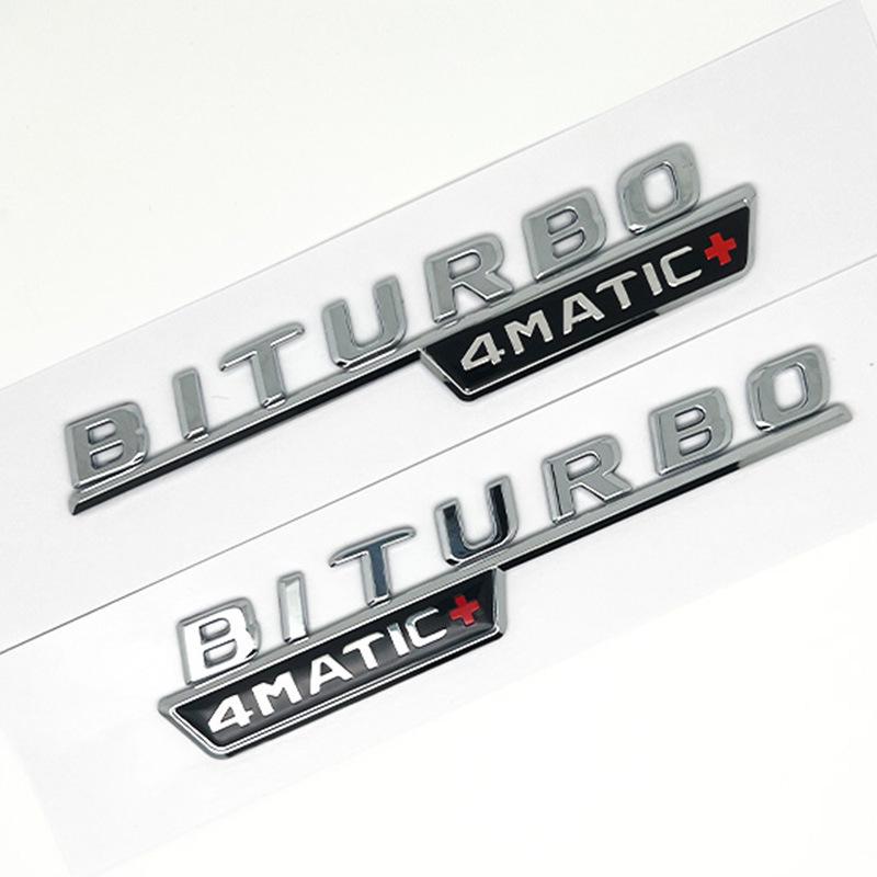 Pegatina Emblema Lateral Guardabarros Mercedes BITURBO 4MATIC