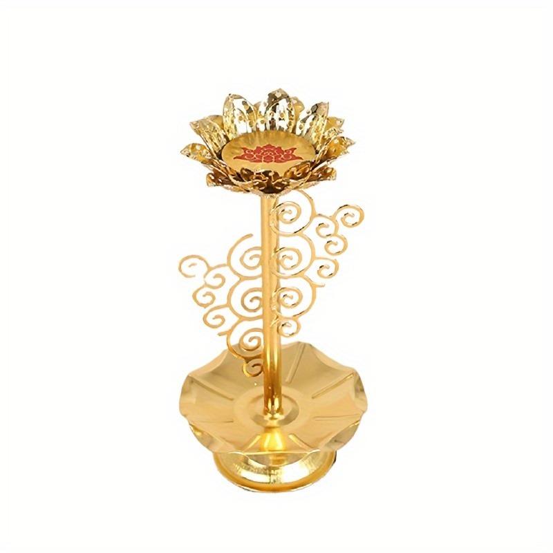 

Подставка Lotus Gold Diwali Diya Lamp Индийская подставка Латунные лампы Масляные цветочные декоративные держатели Чайные свечи Хрустальные канделябры Использование светильников
