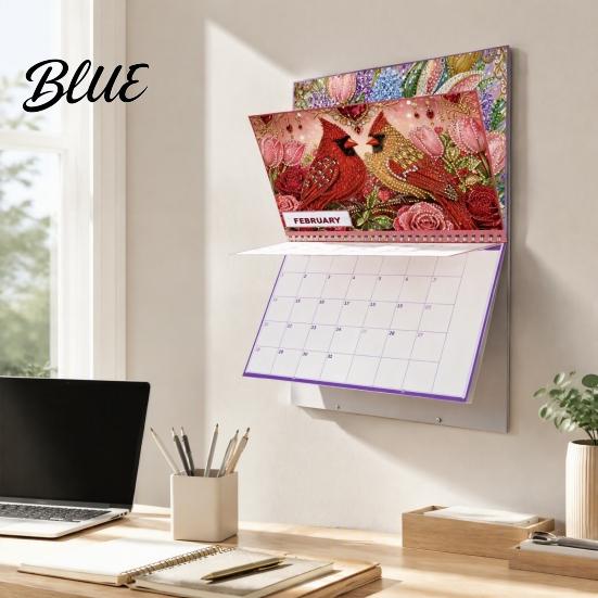 DIY Sada Kalendáře 2027 Vzor Malby Diamond Art Nástěnný Kalendář Kamínek Drahokam 12 Ručně Vyráběný Plánovač Měsíční Plánovač Led. 2026-pro. Závěsný