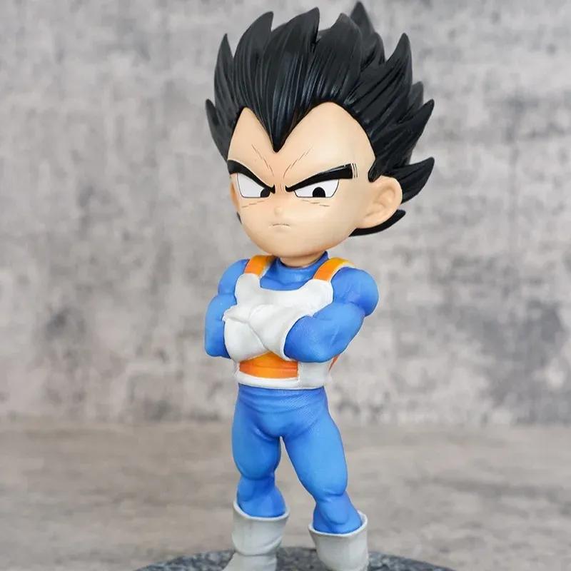 18cm Gk Model Anime Dragon Ball Shf Daima Chibi Vegeta Super Saiyan Soldier Figure Pvc Collectible Statue Figurine Boys Toy Gift Round Sensory