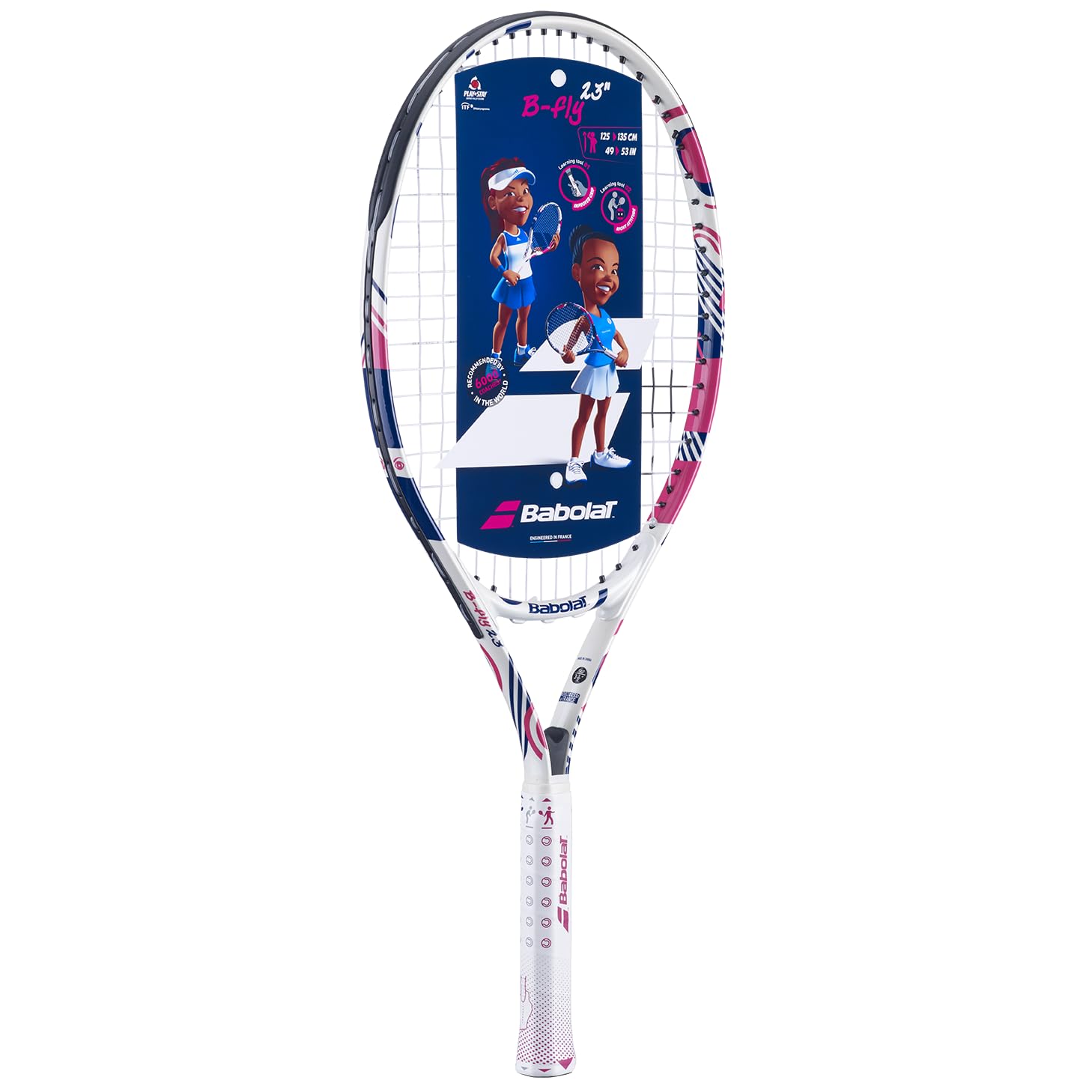 Babolat Junior Tennis Racket B Fly 23-inch (White/Pink)
