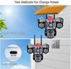 4G Solar-Powered Triple-Lens HD Outdoor WiFi Camera V380 Monitor
