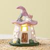 Soft Glow Ceramic Magic Hat Lamp Handmade Craft Sleep Light Cute Elf House Ornament  Gift