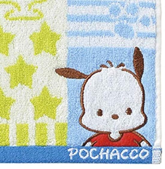 Marushin Sanrio Pochacco Hand Chambre Product 3005050000 Towel, 25x25cm, Pochacco, 100% Cotton, Number