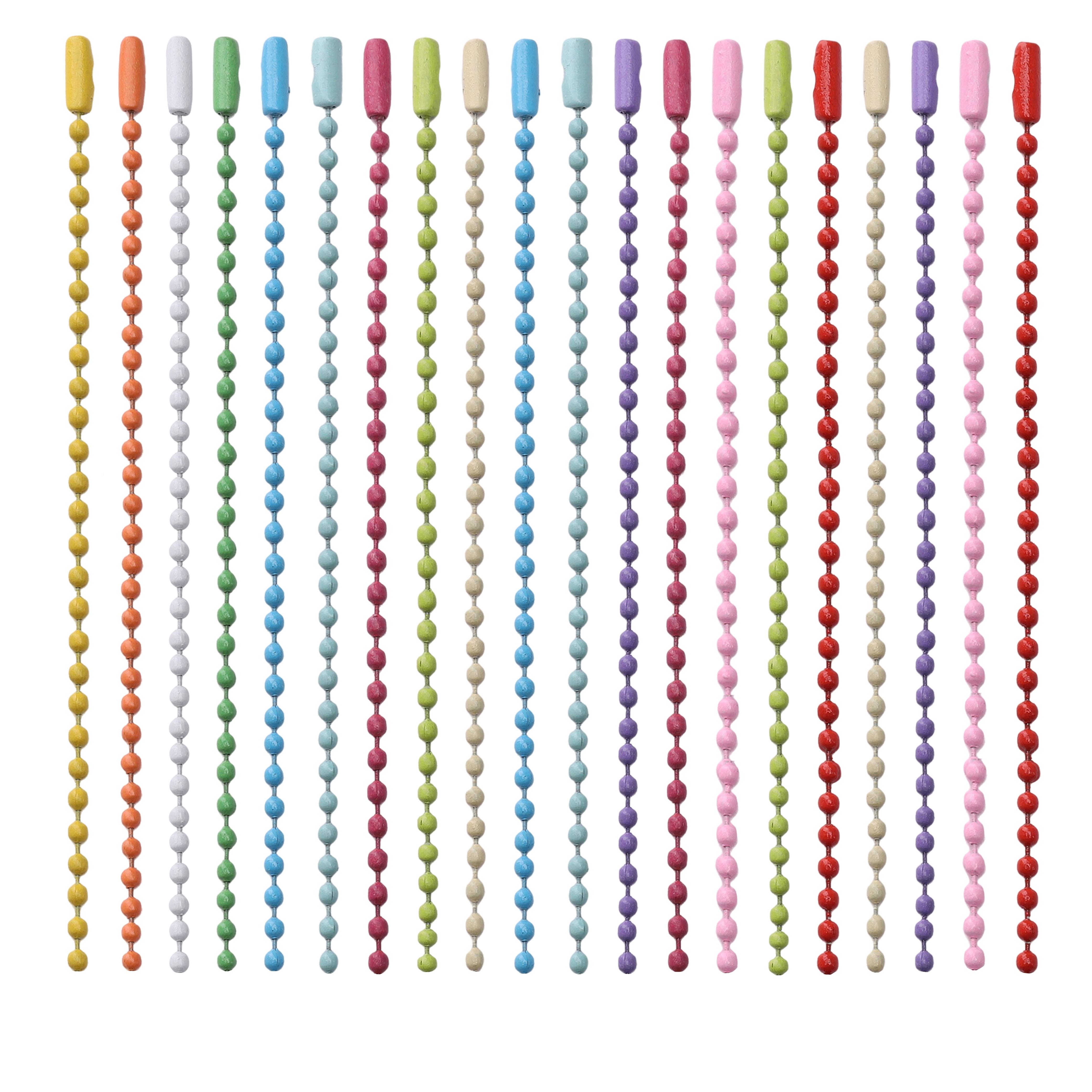 

20/50 шт. железная цепочка с бусинами для цепи с краской для DIY ключей, кошелька, подвески, аксессуары 10cm 20pcs разноцветный