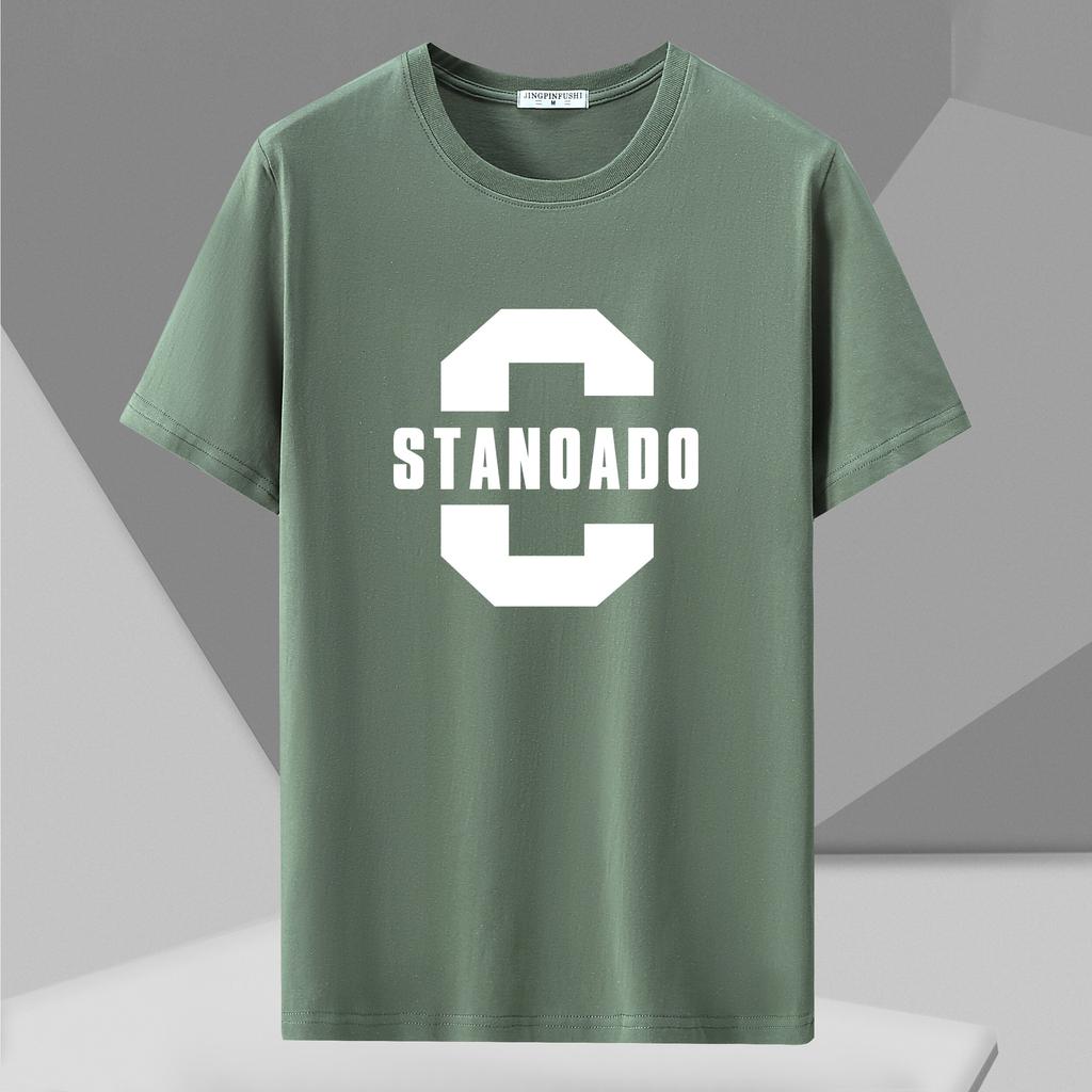 Cotton T-Shirts Men's Short Sleeved T-shirt Cotton Trendy Brand Student Cotton Round Neck Half Sleeved T-shirt