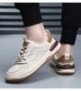 New Shoes for Men Genuine Leather Casual Shoes Fashion Breathable Flat Sport Shoes Youth Lace-up Sneakers