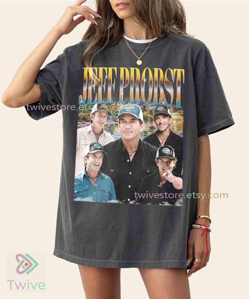 Vintage Jeff Probst T-Shirt: 90s Retro Survivor Comfort Colors T shirt