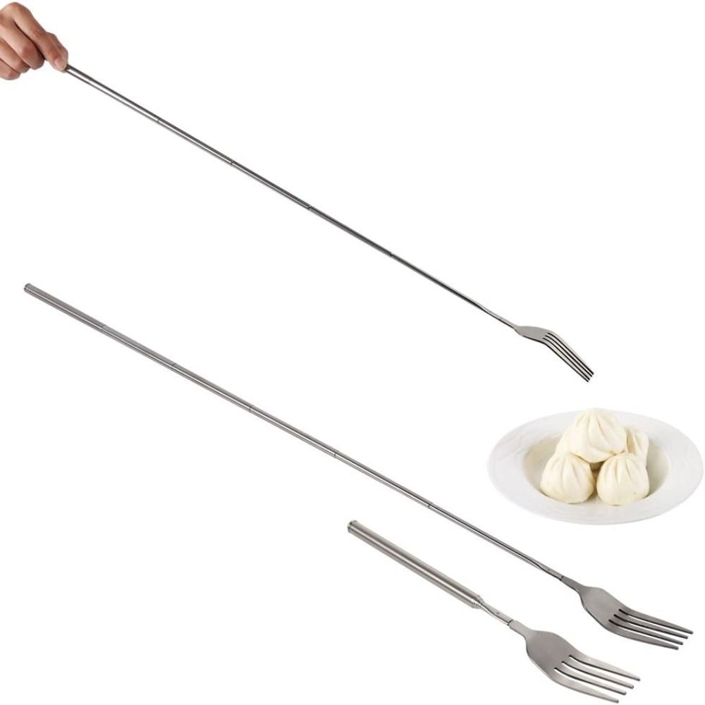 Extendable Extendable Long Handle Fork Stainless Steel Telescopic Fork