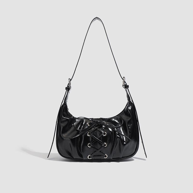 

Нишевый дизайн ремешки сумка-бабочка под мышкой новая модная крутая модная ручная/на плечо/мессенджер чёрный