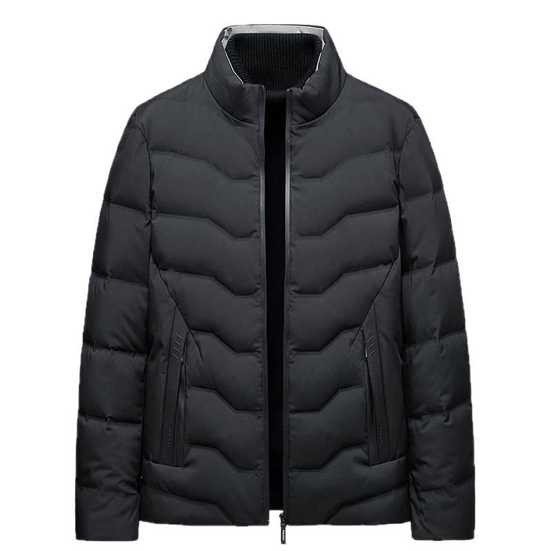 2026 Men's Stand Collar White Duck Down Jacket - Winter Fashion, Thick, Warm, Casual, Versatile Outerwear