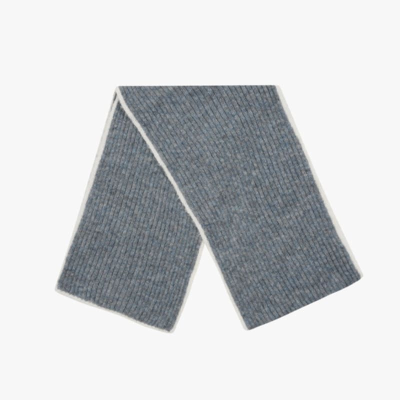 Saint Luxure Alpaca Boucle Line Muffler Cool Gray