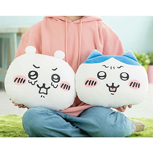Gray Parker Service Chiikawa Confused Face Cushion, Black and White
