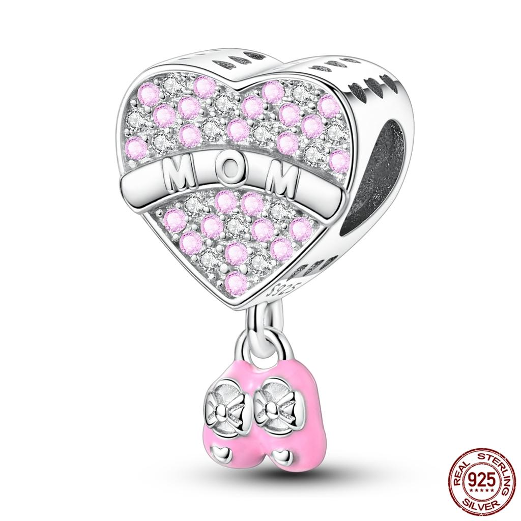 New In MotherS Day Copper Charm Mom Mother Family Charm Bead Fits Genuine Bracelets DoItYourself Woman Jewellery Gifts