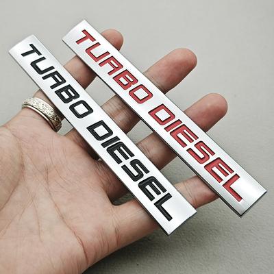 3D Chrome Metal Rear Trunk Car Badge Logo Turbo Diesel Emblem Sticker RAM 2500 Body Decal Adhesive Car Body Accessories