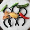 Kawaii Headband Potato Design Vegetable Hair Bands Simulated Food Hair Hoop  Hair Accessories