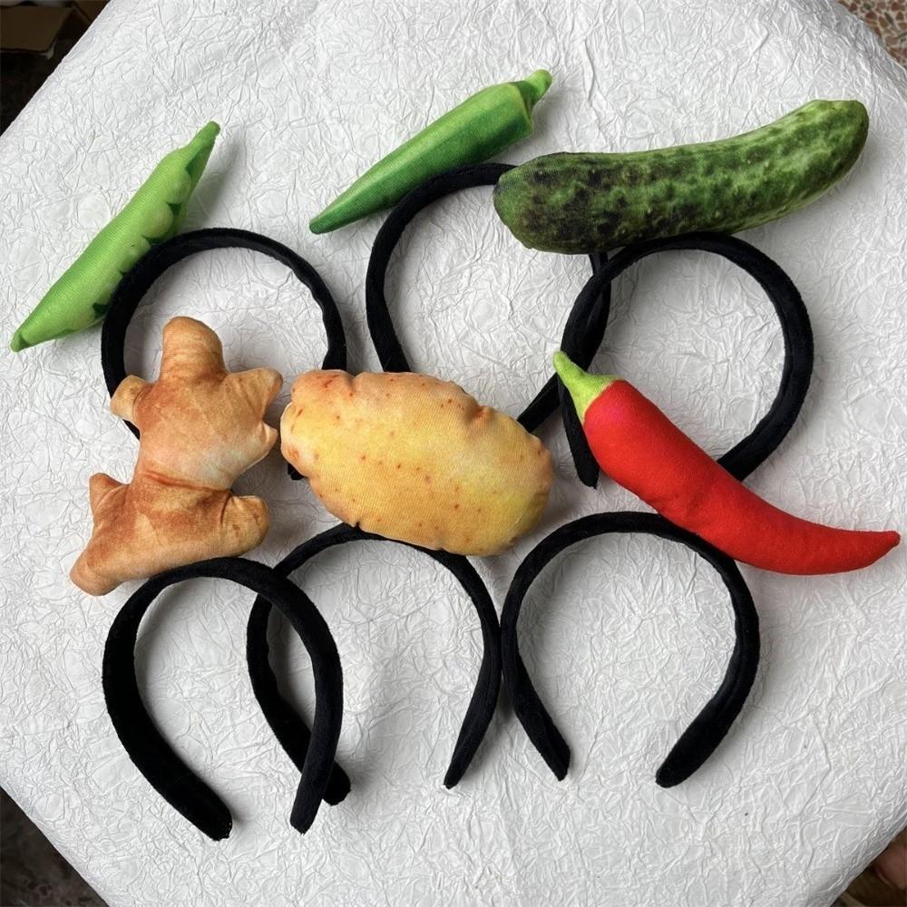 Kawaii Headband Potato Design Vegetable Hair Bands Simulated Food Hair Hoop Hair Accessories