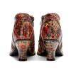 Johnature Rýt Spliced ​​Fashion High Heels Dámské z pravé kůže s kulatou špičkou Všestranné lodičky