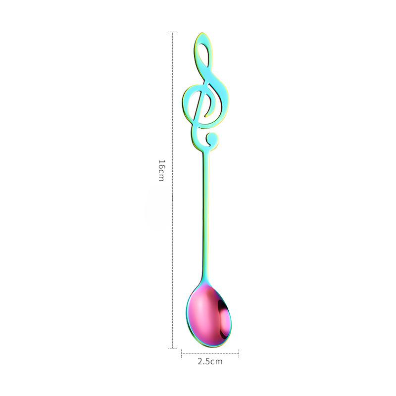 Kitchen Supplies Note Stainless Steel Coffee Spoon Snack Small Meal Spoon