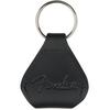 Leather Pick Holder Keychain, Black. Free Size.