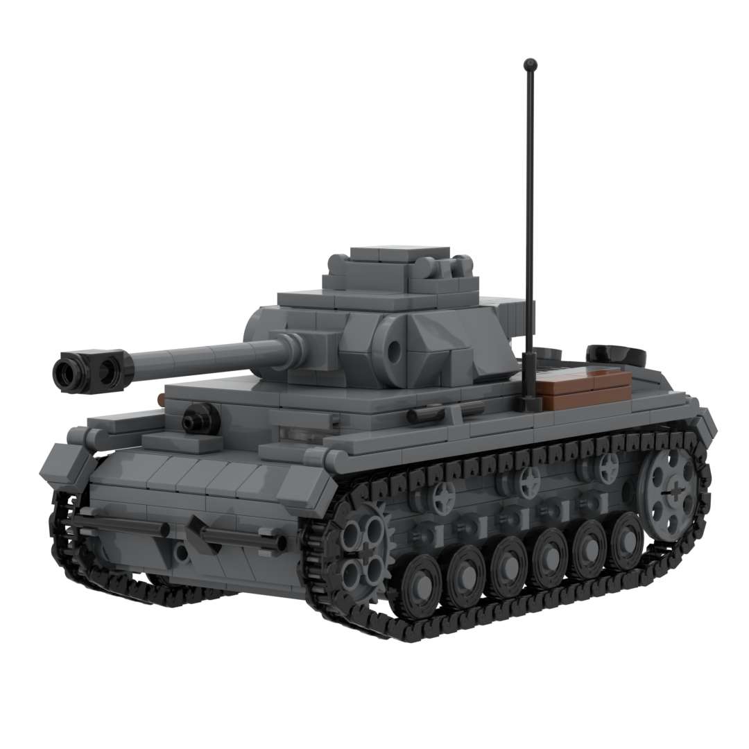 Bai Fen Bai Dolls And Toys Unisex Ww2 German Tank Panzer Iii Ausf E Building Block Set Military Weapons Toy Moc Bricks Army Model Gift