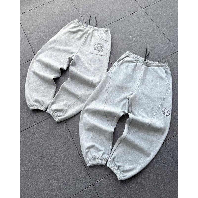 Youth Casual Jogger Pants With Embroidery Detail High-Elastic Cotton Blend Lightweight Sweatpants Teens
