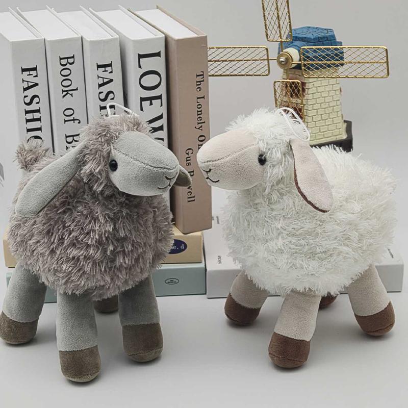 Bambini Morbida Pecora Bianca Peluche Bambola Bambino Animale Carino Bambola Bambine Bambino Bambola di Peluche Giocattoli per la Casa Compagno per Dormire Peluche