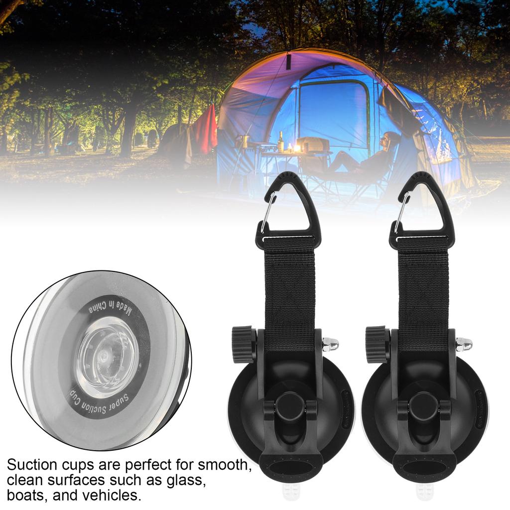 2pcs Car Suction Cup Anchor Heavy Duty Tie Down Car Mount Luggage Tent Anchor Securing Hook