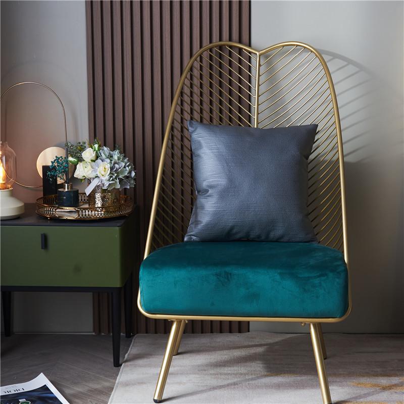 New Style Pillow Living Room Light Luxury Italian Simple Technology Cloth Embossed Double-sided Soft Solid Color Pillow Case