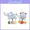 Hedgehogs Elephants Plush Baby Rattle Toy With Hanging Clip For Infant Development And Sensory Stimulation